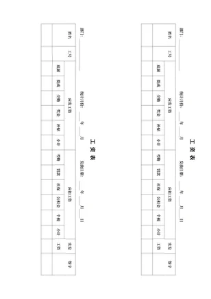 工资条模板word表格电子版下载